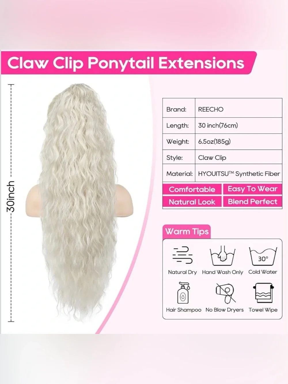 Reecho ponytail extension